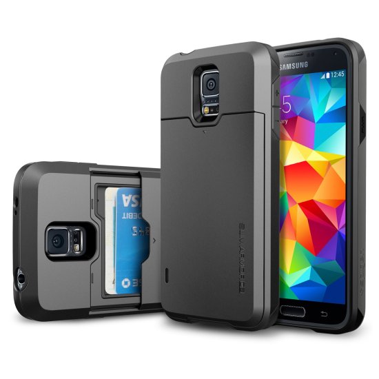 Spigen ovitek Slim Armor CS za Samsung Galaxy S5, rjavo-siv