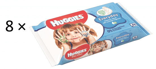 Huggies robčki Everyday, Quatro paket 2 × (4 x 56 kosov)