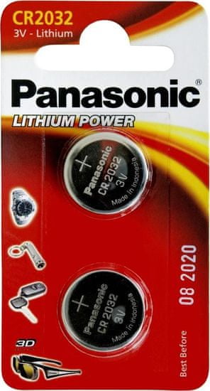 Panasonic baterija CR-2032L, 2 kosa
