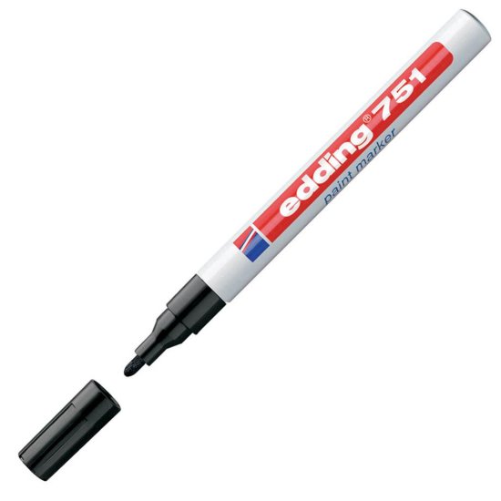 Edding marker z lakom E-751, 1-2 mm, 10 kosov