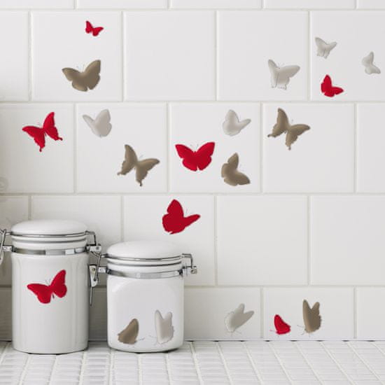 Crearreda dekorativna nalepka za ploščice, elegantni metulji