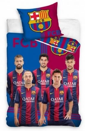 Barcelona FC posteljnina, nogometaši, 140 x 200 cm
