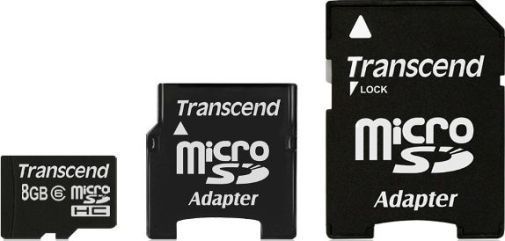 Transcend spominska kartica microSD 8GB (TS8GUSDHC10-P3)