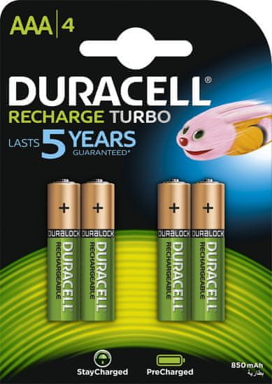 Duracell prednapolnjena polnilna baterija 800 mAh AAA K4