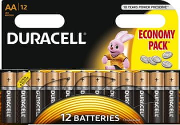 Duracell baterije AA, 12kos (MN1500, LR6)