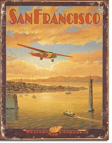 Postershop okrasna tabla San Francisco (Western Express Air) 40 x 30 cm