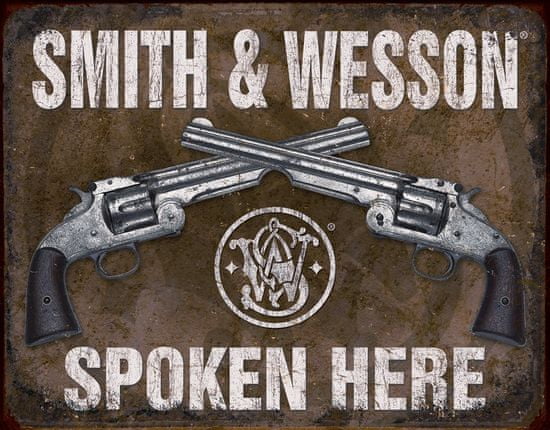 Postershop okrasna tabla Smith & Wesson (2 revolverja) 40 x 30 cm