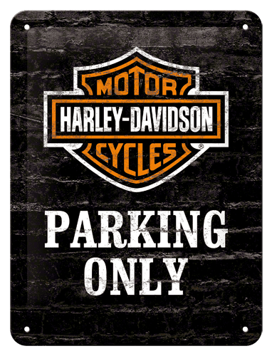 Postershop okrasna tabla Harley-Davidson Parking Only 15 x 20 cm