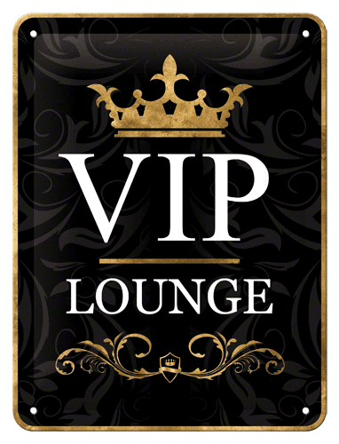 Postershop okrasna tabla VIP Lounge 15 x 20 cm