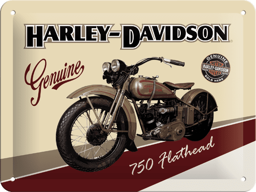 Postershop okrasna tabla Harley-Davidson Flathead 15 x 20 cm