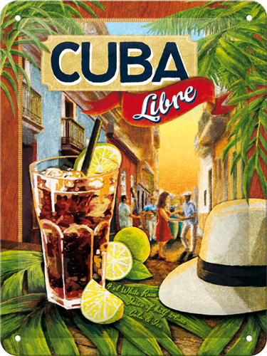 Postershop okrasna tabla Cuba Libre 15 x 20 cm