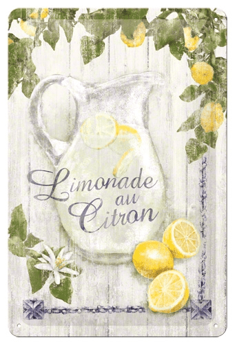 Postershop okrasna tabla Limonade au Citron 20 x 30 cm