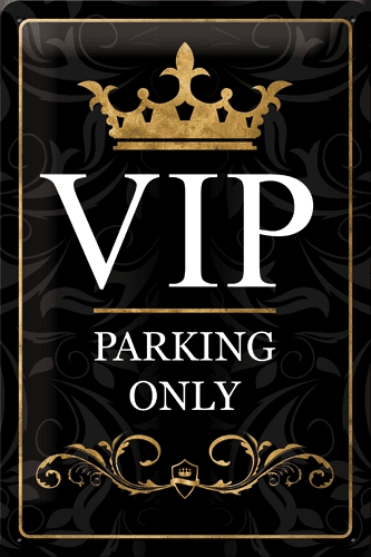 Postershop okrasna tabla VIP Parking Only 20 x 30 cm