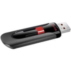 SanDisk USB ključ Cruzer Glide USB 2.0, 128 GB, črnordeč