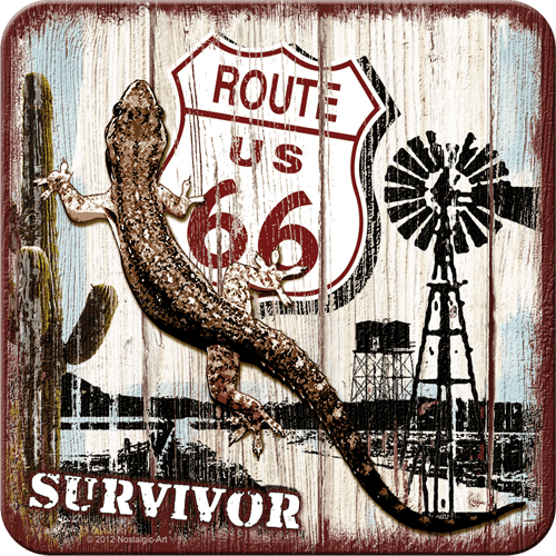 Postershop set podstavkov Route 66 (Survivor), 5 kos