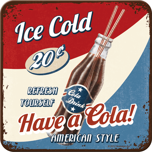 Postershop set podstavkov Ice Cold Cola, 5 kos