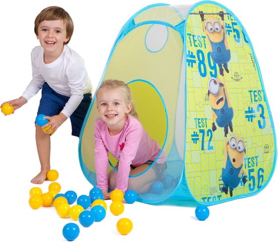 John otroški šotor Pop up Minions + 30 žogic