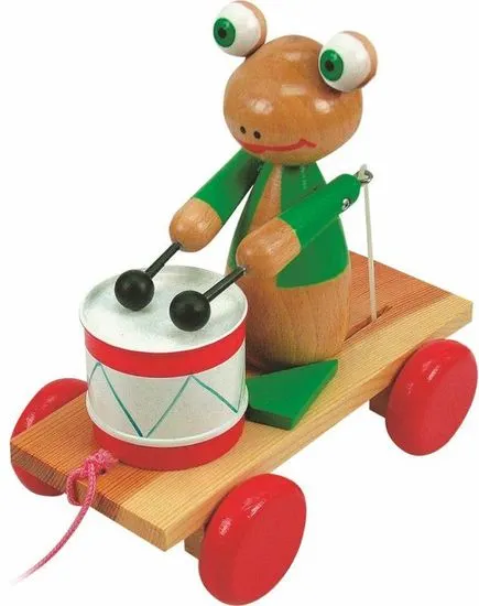 Woody žaba za vlečenje, z bobnom