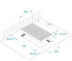 Beko električna kuhalna plošča Domino HDCE32201X, 30 cm
