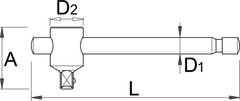 Unior garnitura nasadnih ključev 1/2" in 1/4" v plastični kaseti - 190BI6P43 (611944)