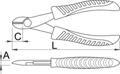 Unior stranske ščipalne klešče za elektroniko - 461/4E (620072)