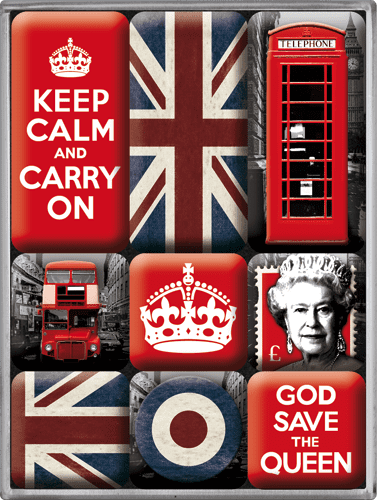 Postershop set magnetov United Kingdom, 9 kos