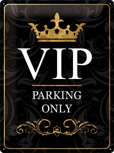 Postershop okrasna tabla VIP Parking Only 30 x 40 cm