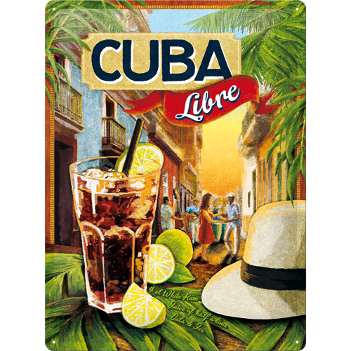 Postershop okrasna tabla Cuba Libre 30 x 40 cm