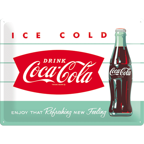 Postershop okrasna tabla Coca-Cola Ice Cold 30 x 40 cm
