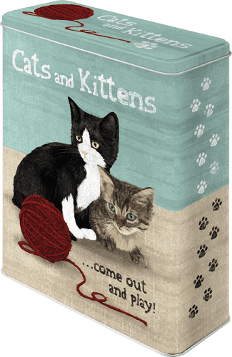 Postershop retro okrasna škatla Cats and Kittens XL