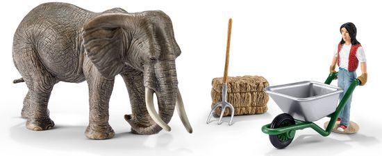 Schleich Wild Life: komplet slon in dodatki