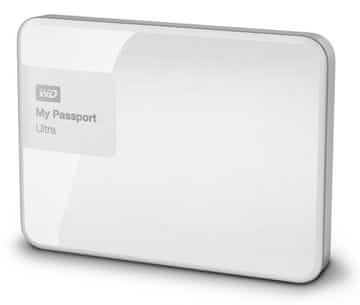 Western Digital zunanji disk My Passport Ultra 1TB USB 3.0, bel (WDBGPU0010BWT)