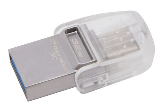 Kingston USB disk128GB DT microDuo 3C, USB 3.0/3.1 + Type-C flash drive (DTDUO3C/128GB)