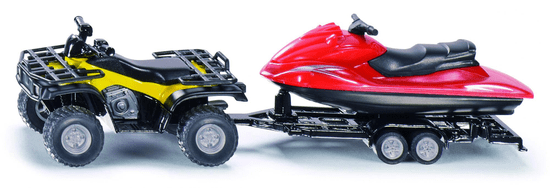 SIKU Super - Štirikolesnik s prikolico in vodni skuter 1:50