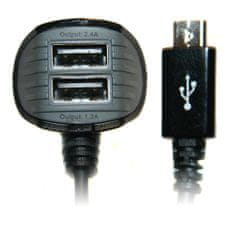 Pama avtopolnilec, MicroUSB, 2x USB vhod, 4,8A