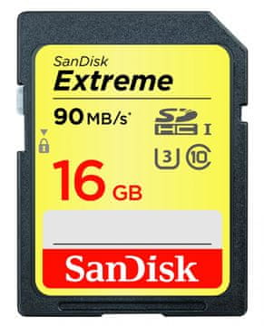 SanDisk Extreme spominska kartica SDHC, 16 GB
