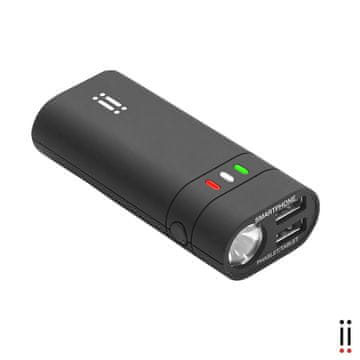 Aiino prenosna baterija Powerbank 5200 mAh s svetilko