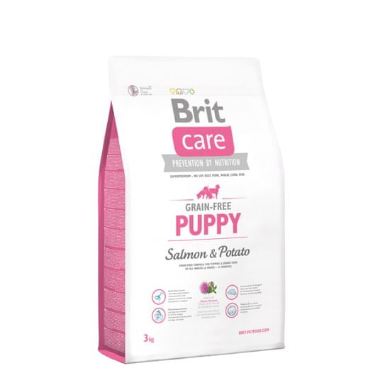 Brit hrana za pasje mladičke Care, losos, 3 kg