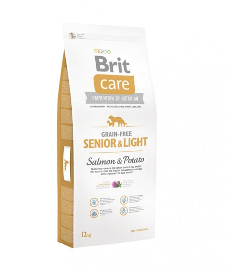 Brit hrana za pse Care Senior&Light, losos, 12 kg