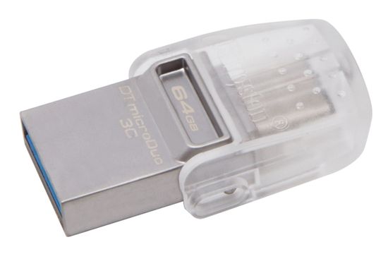 Kingston USB disk 64GB DT microDuo 3C, USB 3.0/3.1 + Type-C flash drive (DTDUO3C/64GB)