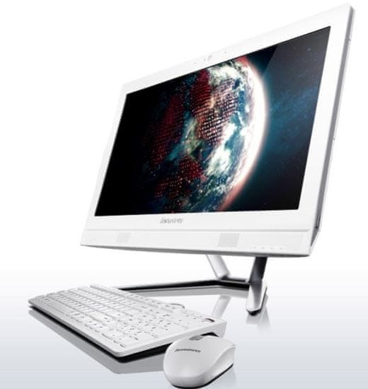 Lenovo računalnik AiO C470 21,5/ I3/4GB/1TB/W8, bel