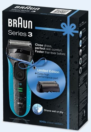 Braun brivnik Series 3-3040 Promo + nadomestni combipack
