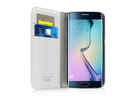 SBS preklopna torbica za Samsung Galaxy S6 Edge, bela