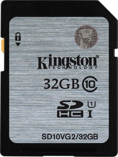 Kingston kingston pomnilniška kartica SDHC Class10 UHS-I 32 GB (SD10VG2/32GB) - odprta embalaža