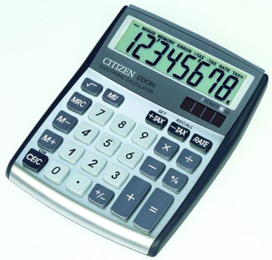 Citizen kalkulator CDC-80WB, srebrn