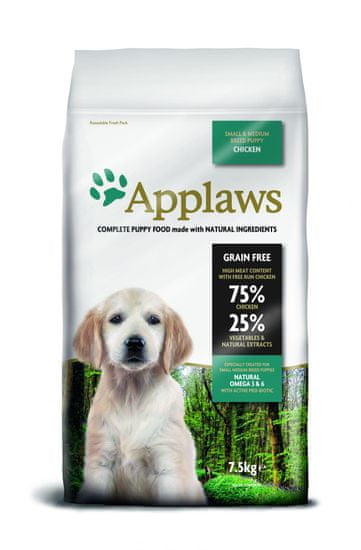 Applaws hrana za majhne in srednje velike pse Dog Puppy, 7,5 kg