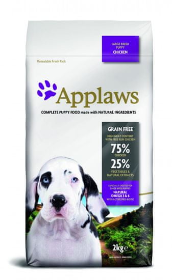 Applaws hrana za pasje mladičke velikih pasem, piščanec, 2 kg
