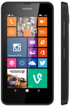 Nokia GSM telefon Lumia 635, črna