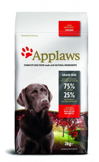 Applaws hrana za odrasle pse velikih pasem, piščanec, 2 kg