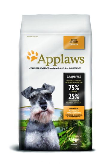 Applaws hrana za starejše pse vseh pasem, 7,5 kg